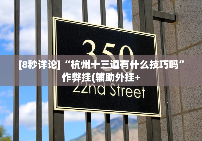 [8秒详论]“杭州十三道有什么技巧吗”作弊挂(辅助外挂+