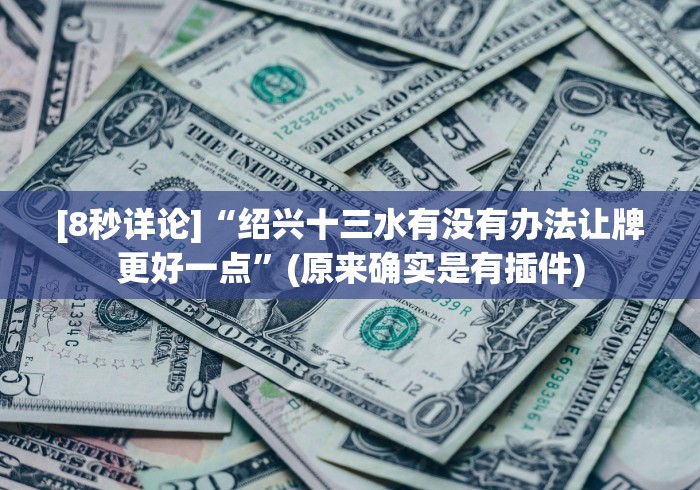 [8秒详论]“绍兴十三水有没有办法让牌更好一点”(原来确实是有插件)
